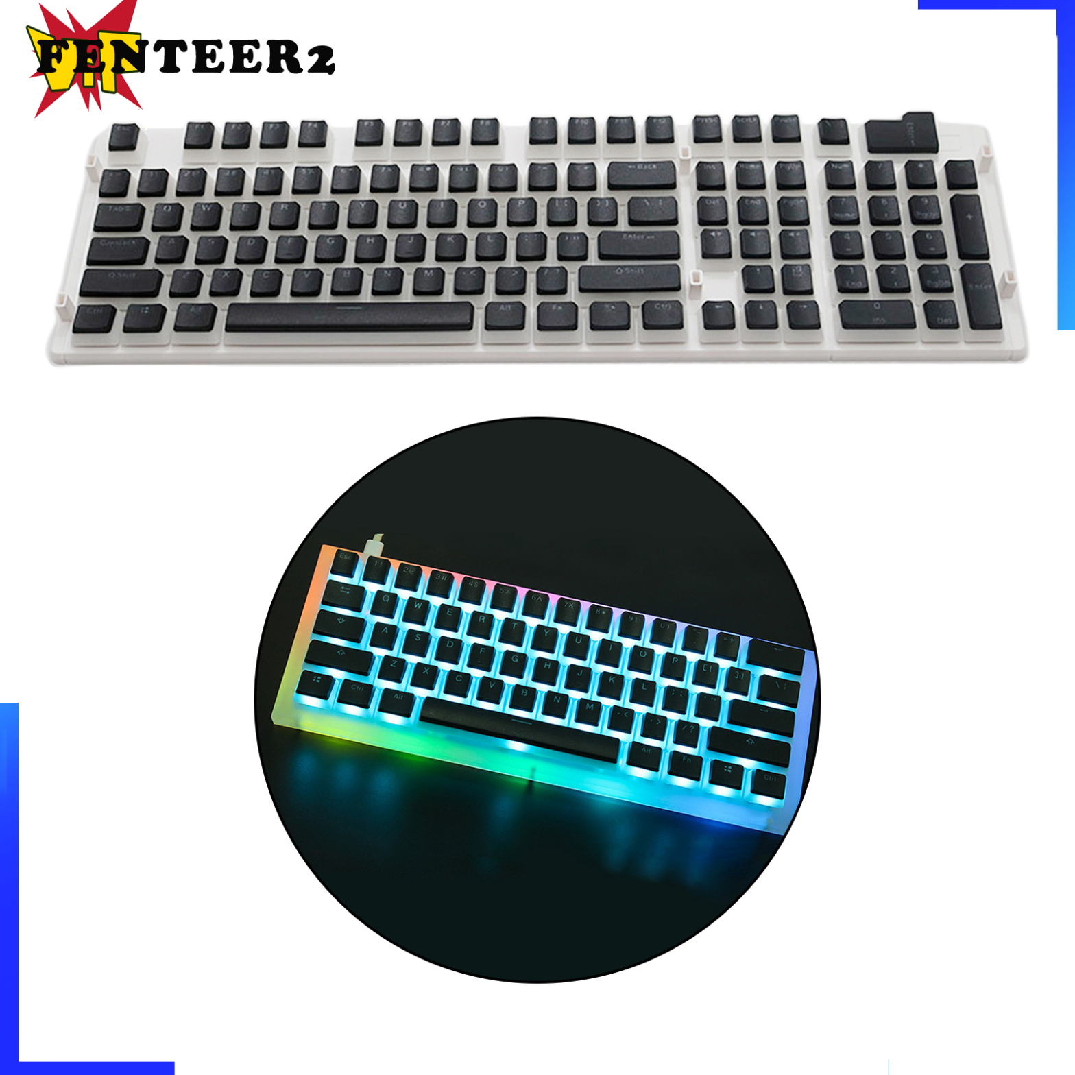 (Fenteer2 3c) 108 Phím Thay Thế Cho Bàn Phím Cherry Mx