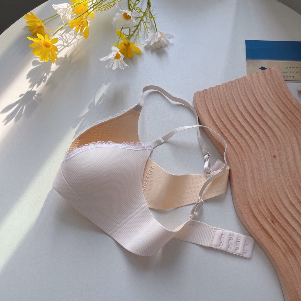 Áo lót nữ đúc su Kately viền ren, không gọng, thông hơi, mềm mại, kháng khuẩn, áo ngực nữ tôn vòng 1 gợi cảm AL009 | BigBuy360 - bigbuy360.vn