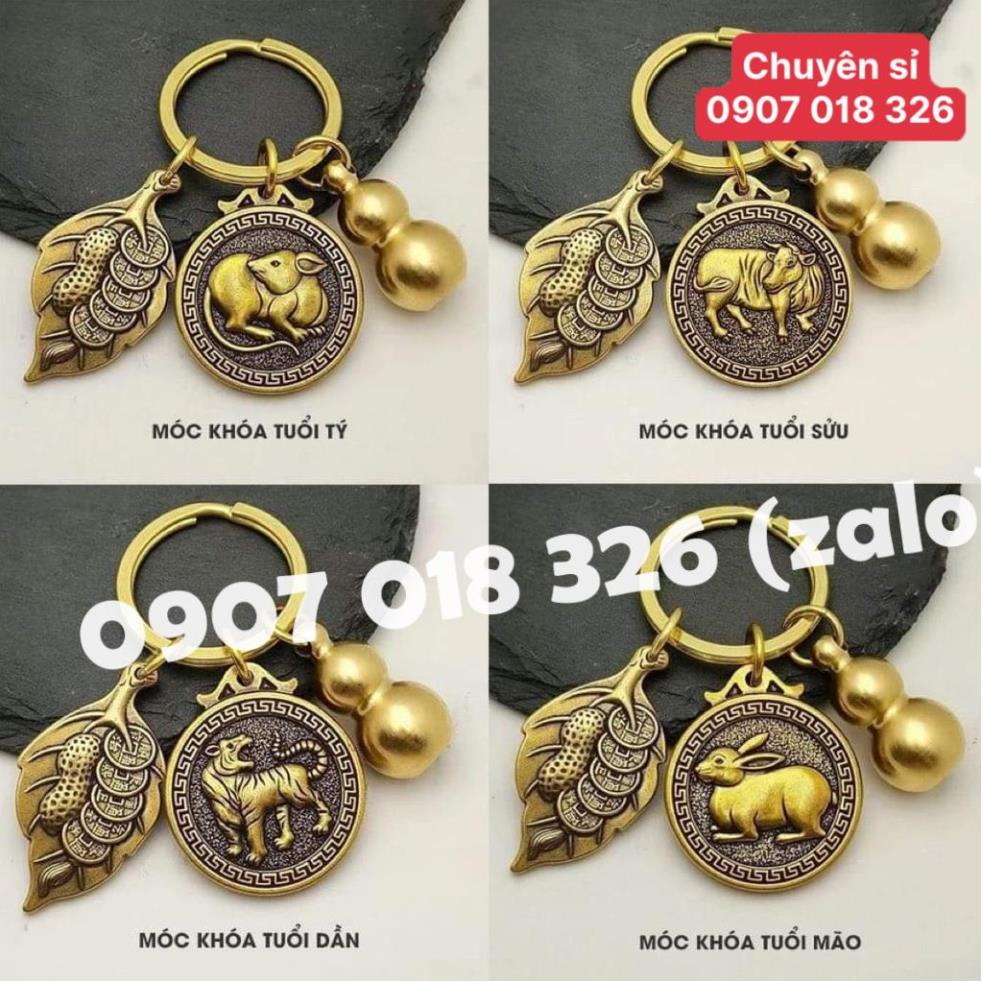 MÓC KHOÁ PHONG THUỶ 12 CON GIÁP BẰNG ĐỒNG CAO CẤP