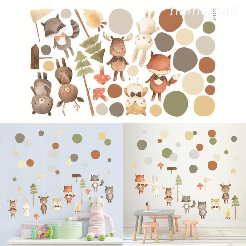 HO Cartoon Forest Animal Wall Stickers PVC Removable Waterproof Wallpaper Art Decal