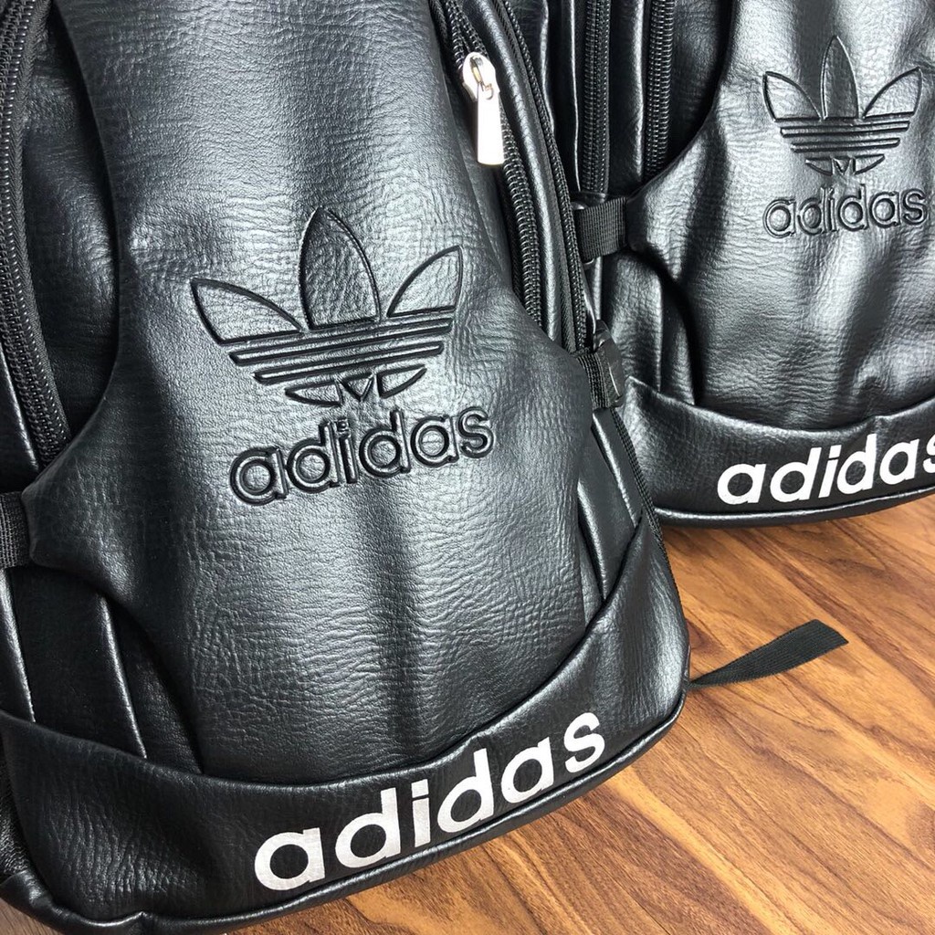 Balo Da PU Adidas Dung Tích Lớn Thời Trang Cho Nam Nữ
