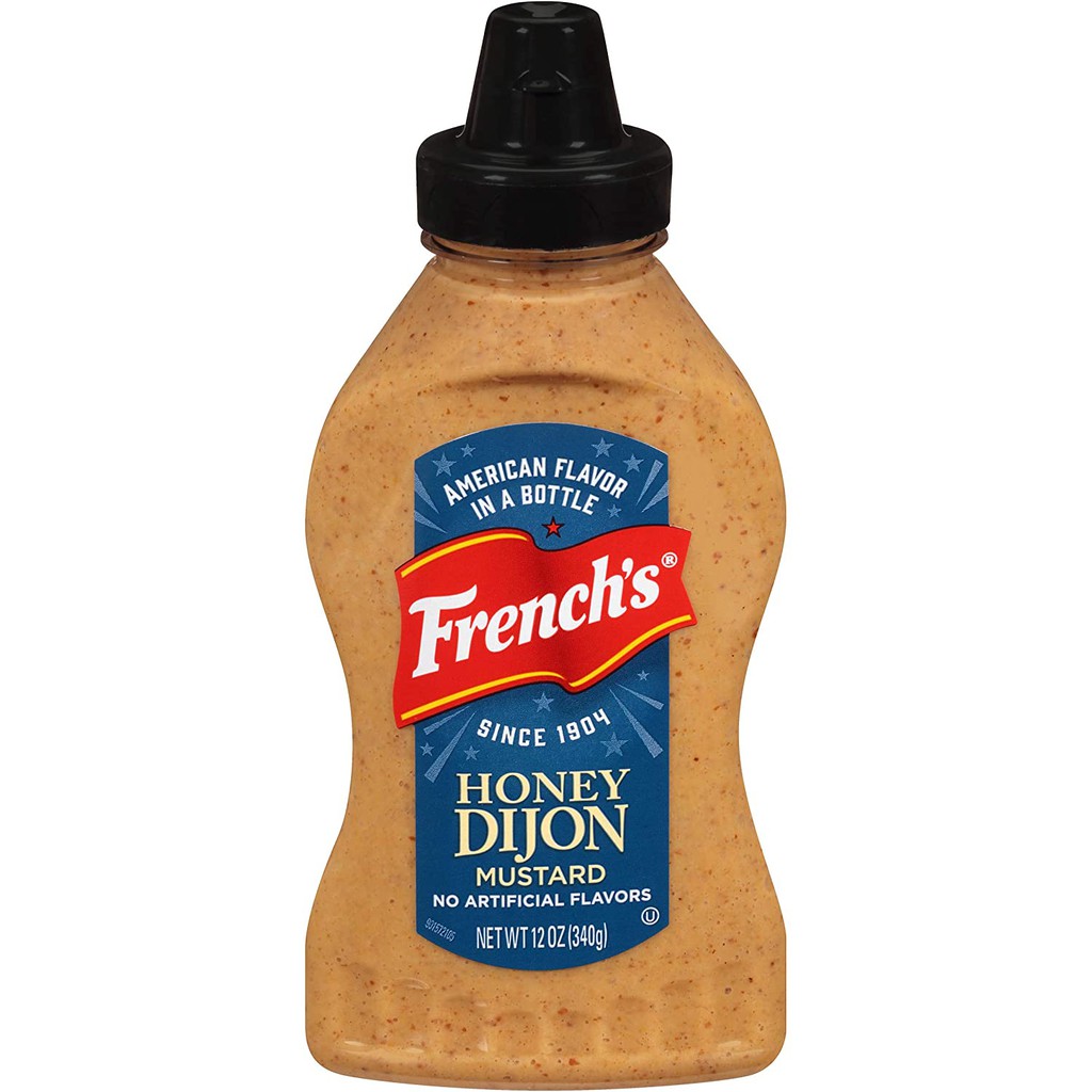 Sốt ăn kiêng Mỹ French's Honey Dijon mustard size 12 oz (340g) cho người tập gym, keto, das, low-carb