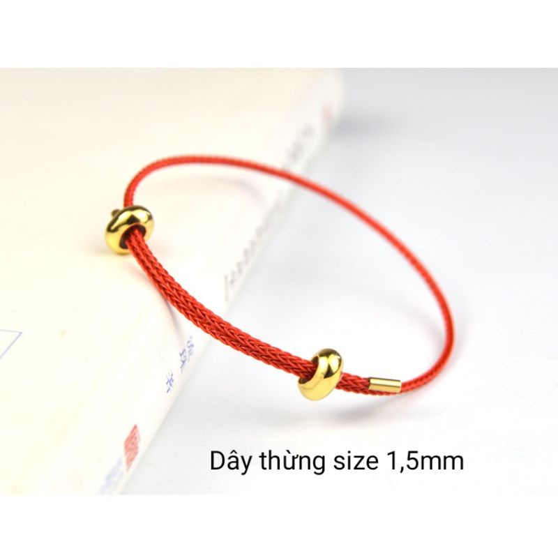 Charm xinh xắn dành cho dây đỏ đeo tay may mắn size 1.5mm