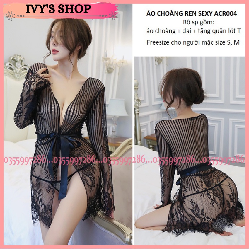 Áo choàng ngủ ren sexy ACR004 - Ivyshop