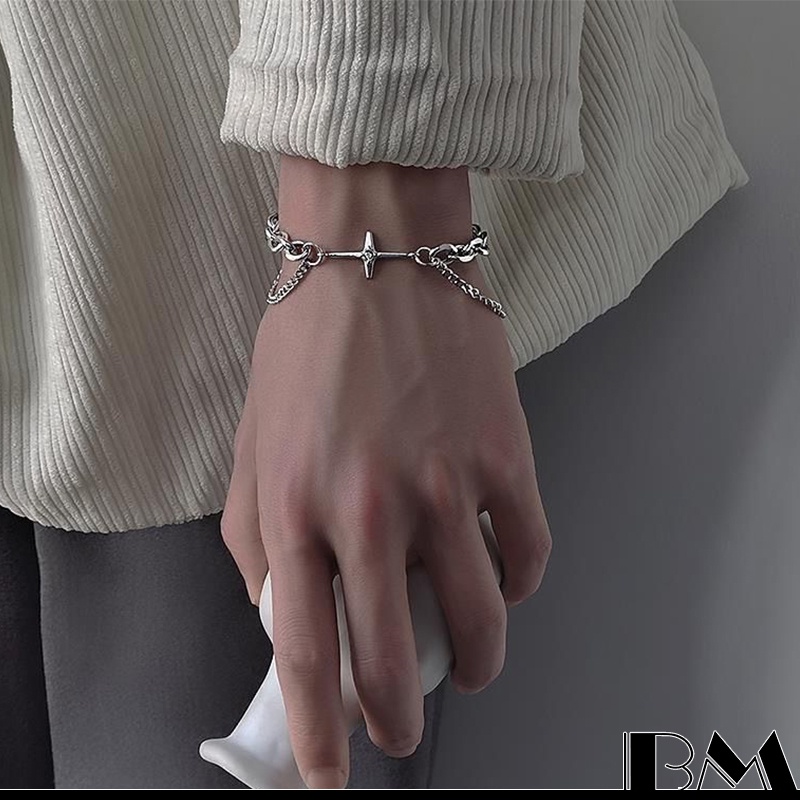 Vòng Tay Chuỗi Xích Đôi Phong Cách Hip Hop Thời Trang Cho Nam/Nữ