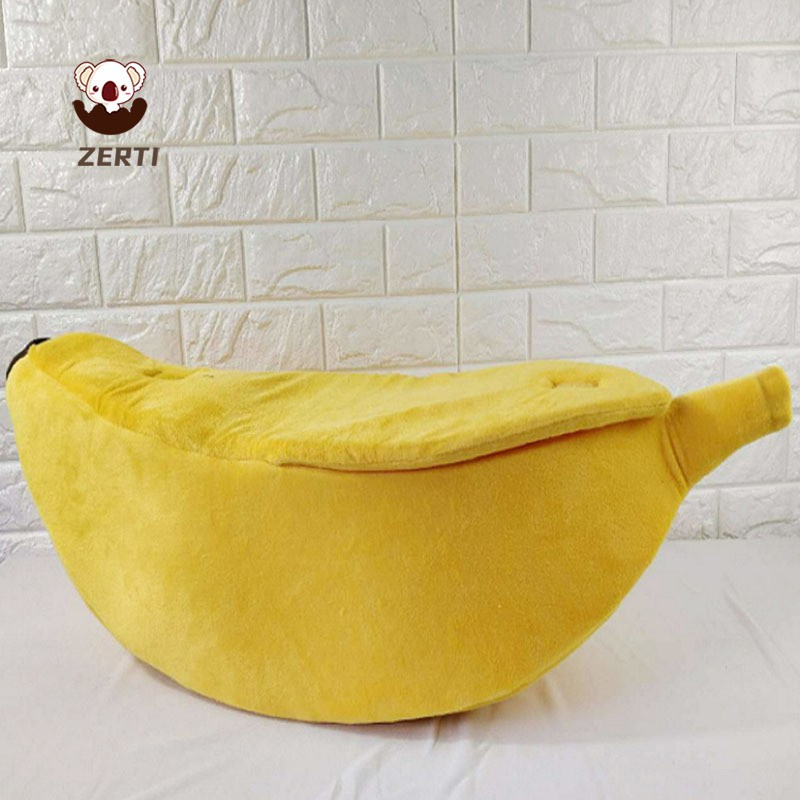 Giường Ngủ Mềm Mại Hình Quả Chuối Cho Thú Cưng