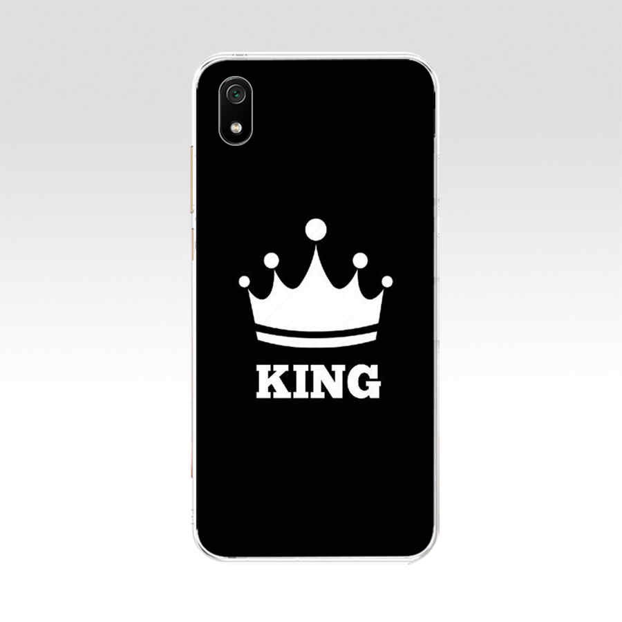 Ốp điện thoại mềm silicon Tpu họa tiết King Queen cho Xiaomi Redmi 5 Plus 5a 6 6a 7 7a