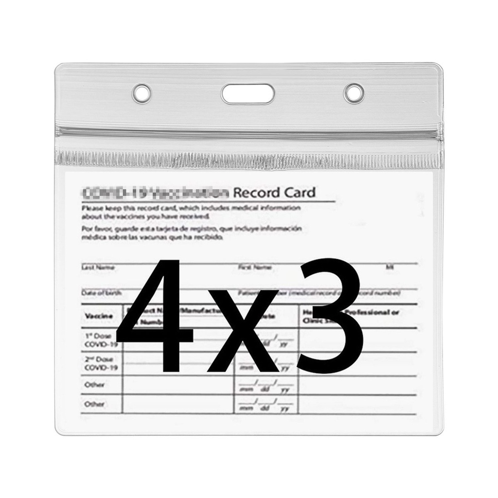 Set bao đựng thẻ ID 4X3 inch bằng nhựa PVC trong suốt chống nước