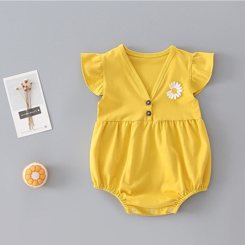 Bộ body chip cho bé gái sơ sinh mặc mùa hè vải cotton mềm mịn co giãn _ BD22