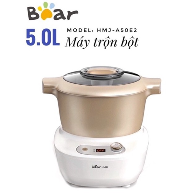 Máy trộn ủ bột mì, làm bánh tại gia đình Bear HMJ-A50E2 Dung tích (5L)
