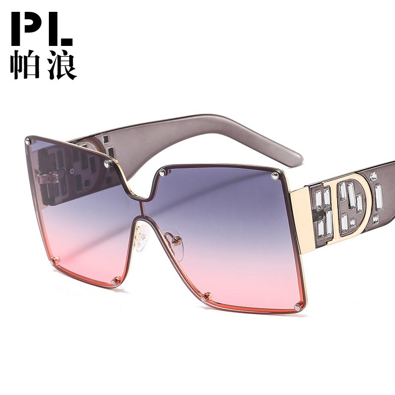 Kính Mát Gọng Kim Loại Đính Đá Thời Trang Cho Nữ