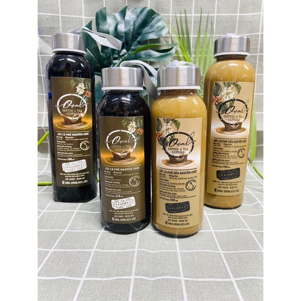 Hoả Tốc - Cà Phê nước cốt Oval Coffee pha sẵn đóng chai thuỷ tinh chất lượng đảm bảo mùa dịch | BigBuy360 - bigbuy360.vn