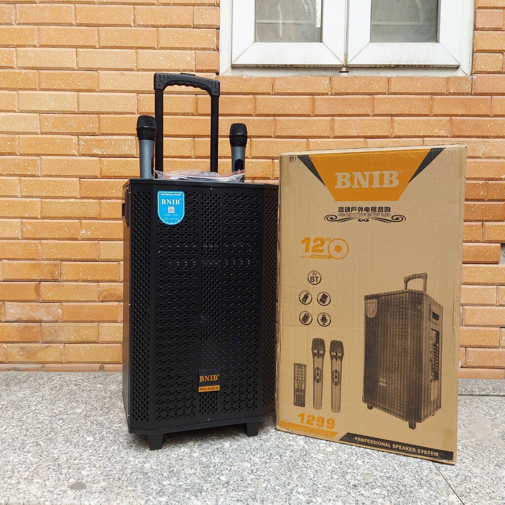 Loa kéo BNIB 1299 Loa kẹo kéo bass 30 hát karaoke tích hợp bluetooth tích hợp Micro không dây Bảo Hành 12 Tháng