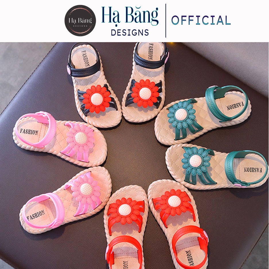Giày dép sandal cho bé trai bé gái Hạ Băng Designs 1 - 10 tuổi mẫu Hoa hướng dương