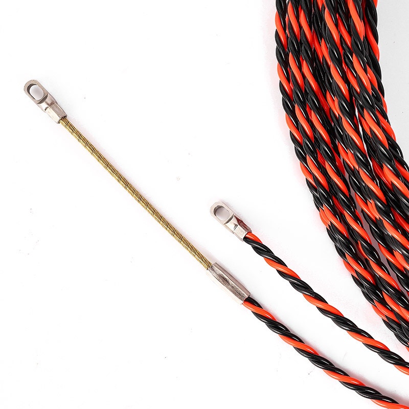 Dây mồi luồn điện đầu bánh xe và đầu không bánh xe, nhựa đen đỏ , 3 lõi xoắn 6mm 30m, dây mồi kéo cáp ngầm