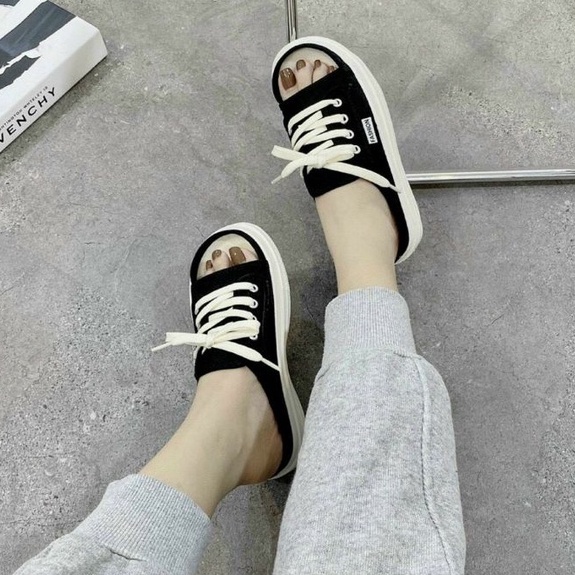 Dép quai ngang chất vải độn đế  3p caro mới (sandal)_sẵn hàng