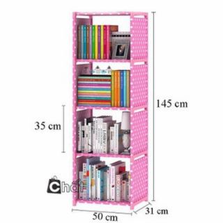 Tủ sách 5 tầng 4 ngăn