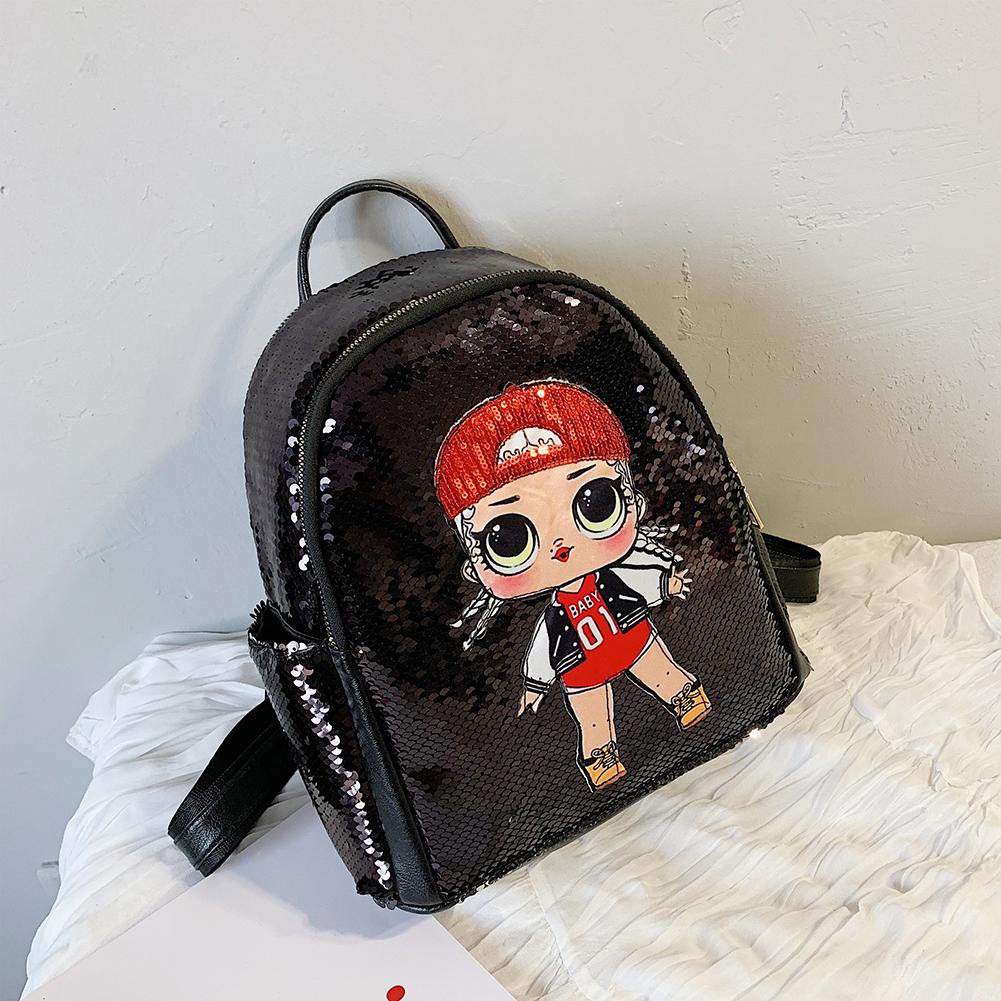 Glitter Women Sequins Backpack Girls Cartoon Cute Kids Daily Shoulder Bags