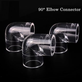 Đầu nối ống nước bể cá hình chữ L bằng Acrylic trong suốt 20/25/32mm