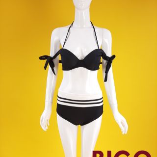 Bộ bikini 2 mảnh màu đen trắng