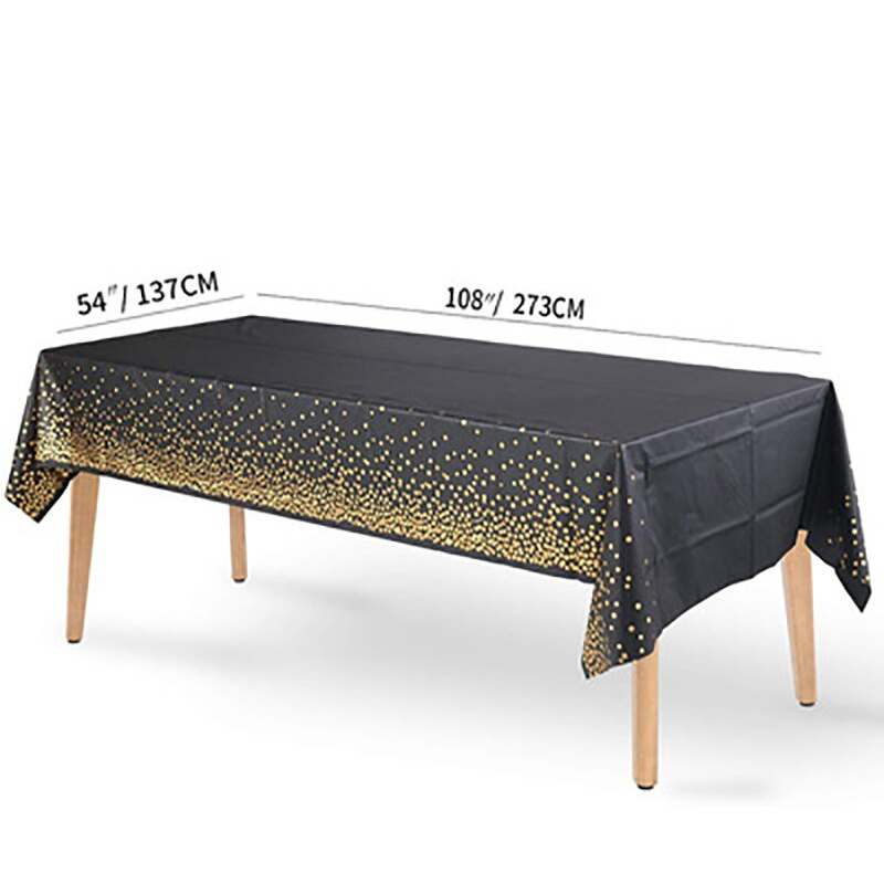 Bộ Đĩa/Cốc/Đĩa Giấy Dùng Một Lần Họa Tiết Chấm Bi Màu Đen Xinh Xắn