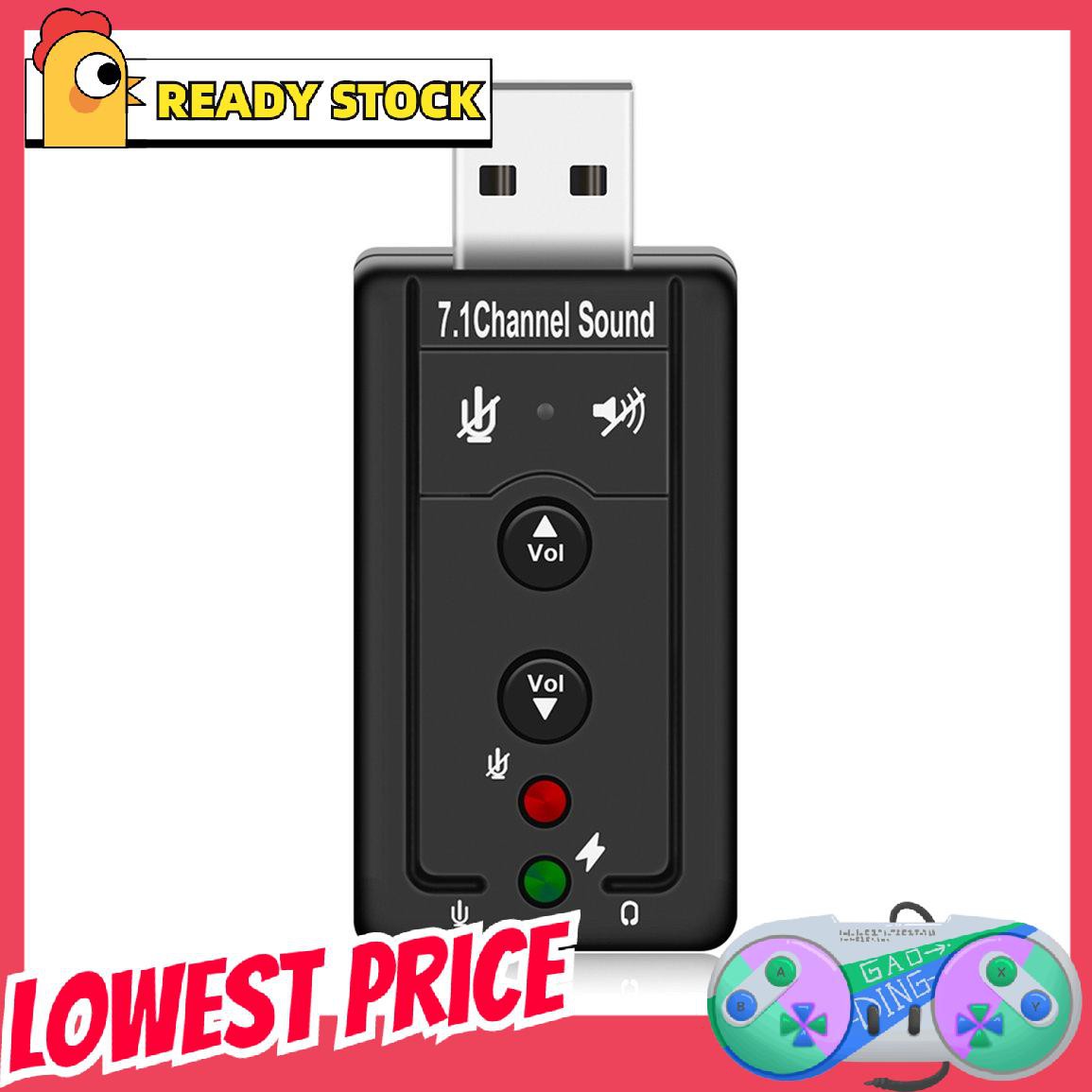 Usb 2.0 Âm Thanh 7.1ch Mini Có Nút Điều Khiển | BigBuy360 - bigbuy360.vn