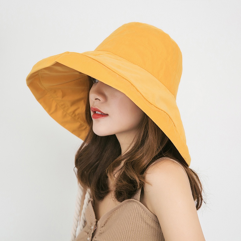 Mũ Bucket Vành Rộng Cỡ Lớn Chống Nắng Thiết Kế Dễ Thương Cho Nữ