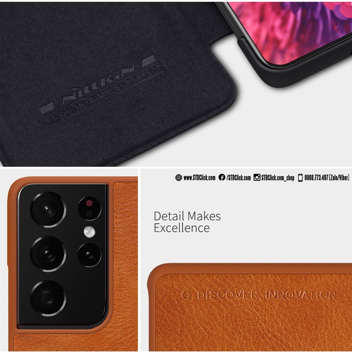 BAO DA SAMSUNG GALAXY S21 ULTRA 5G NILLKIN QIN CHÍNH HÃNG