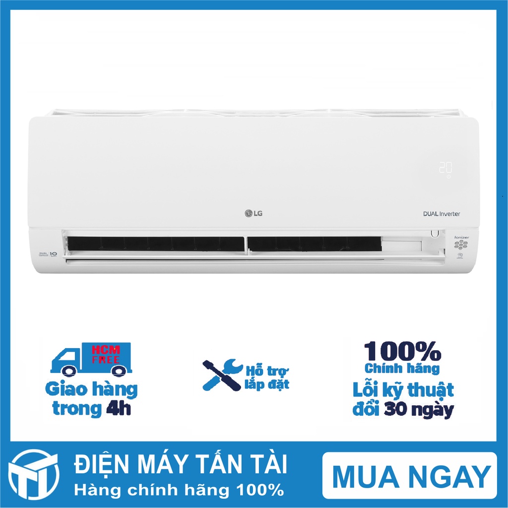 Máy Lạnh LG Inverter 1.0 HP V10APH1 MỚI 2021 , Chức năng tự làm sạch, Xuất xứ Thái Lan, GIAO HÀNG MIỄN PHÍ HCM