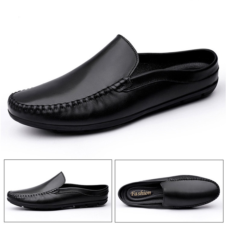 Giày Lười Sục Nam Da Thật, Dáng Đẹp , Không Tụt Gót GD18