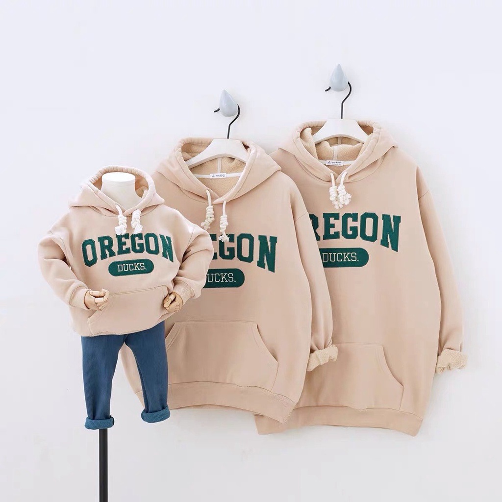 Set áo nỉ đôi cho mẹ và bé hoodie màu be mềm mịn Oregon Mẫu mới 2022