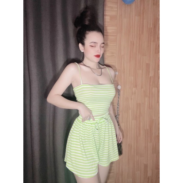 Set bộ 2 dây chất thun co giãn mặc nhà (kèm video thật)