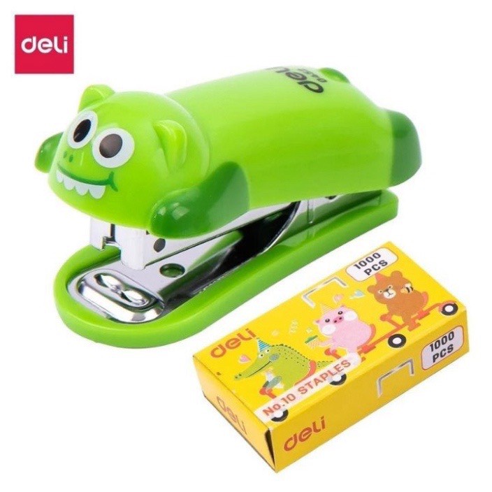 Đồ bấm ( dập ghim) kèm kim bấm Deli siêu dễ thương