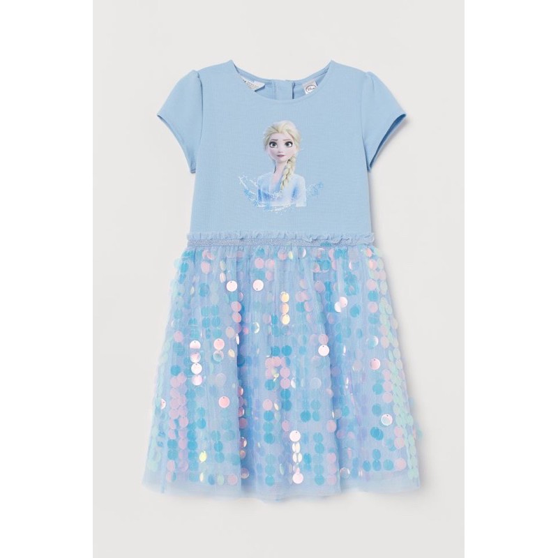 Váy Tutu Bé Gái Elsa Xanh Trời