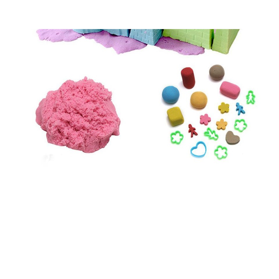 Combo 3kg cát động lực Kèm khuôn lâu đài 22 chi tiết - Cát vi sinh không dính tay, không ra màu Smart Baby