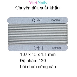 Dũa Móng Tay OPI Độ Nhám 100 180 Loại Mỏng Xám Chuyên Dùng Để Mài Ngắn Móng Của Thợ Làm Nail Chuyên Nghiệp