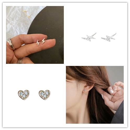 Khuyên Tai Hình Trái Tim Nhỏ Đơn Giản Thời Trang Hàn Quốc Cho Nữ