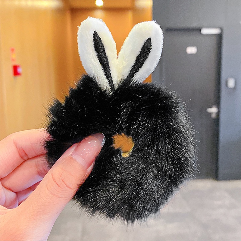 Dây buộc tóc cao su co giãn gắn tai thỏ nhiều màu sắc thời trang xinh xắn cho nữ