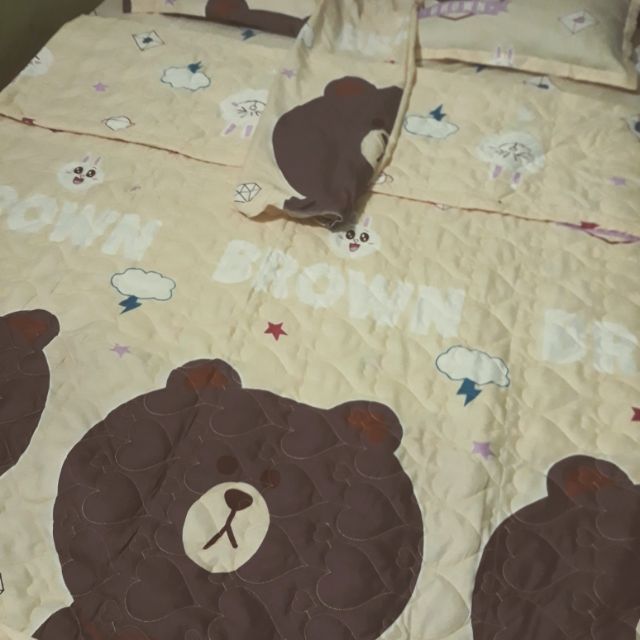 Combo 5 món chăn ga gấu nâu