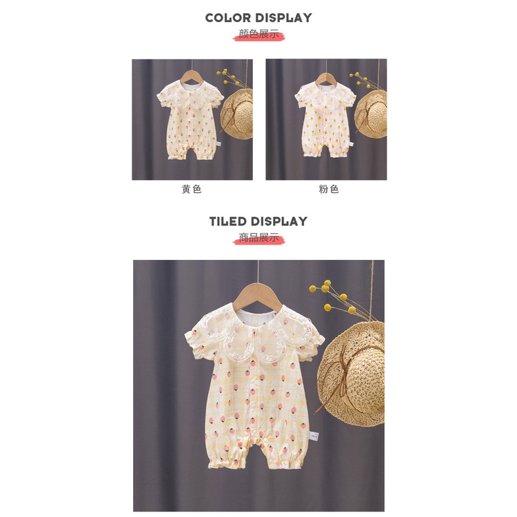 Bộ áo liền quần dễ thương xinh xắn cho bé sơ sinh