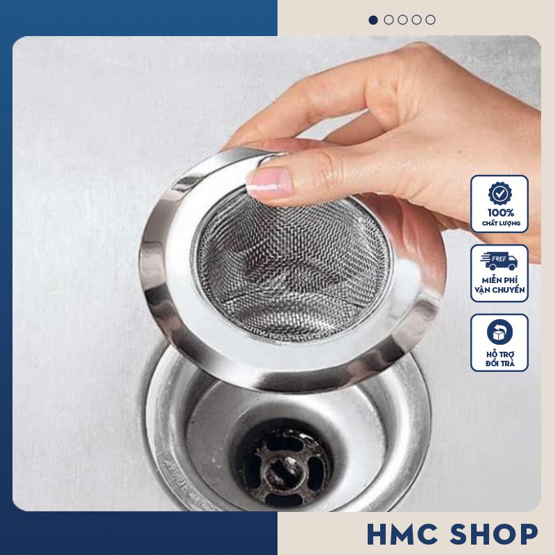 Dụng cụ lọc rác bằng inox tránh tắc nghẽn bồn rửa bát bền đẹp (LRI03) [Sắn Hàng]