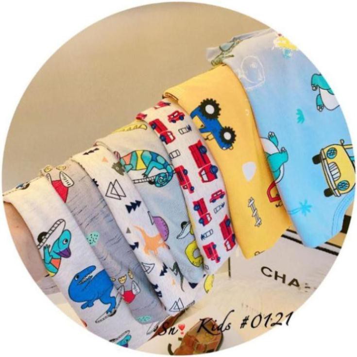 Set bộ ba lỗ hè in hình mini toàn thân cho bé chất cotton xuất dư siêu mềm