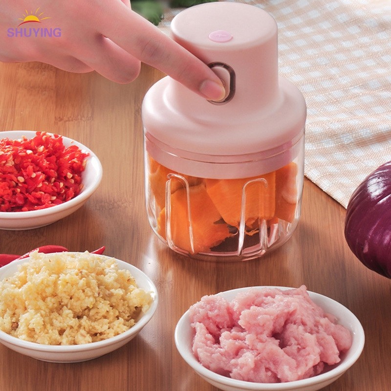 Máy Xay Tỏi Ớt Rau Qủa❤️Sạc Điện❤️Xay Mọi Gia Vị - Mini đa năng Tiện Dụng