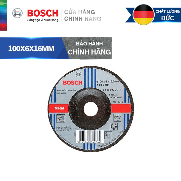 [CHÍNH HÃNG] Đá Mài Bosch (2608600017) 100x6x16mm (Sắt), Giá Đại Lý Cấp 1