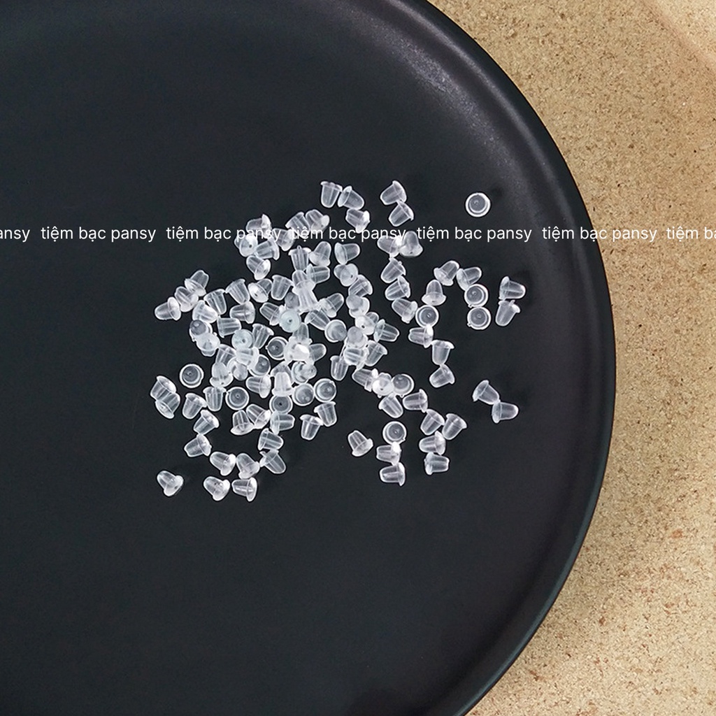 Chốt khuyên tai silicon PANSY, chốt bông tai nút silicon giá tốt