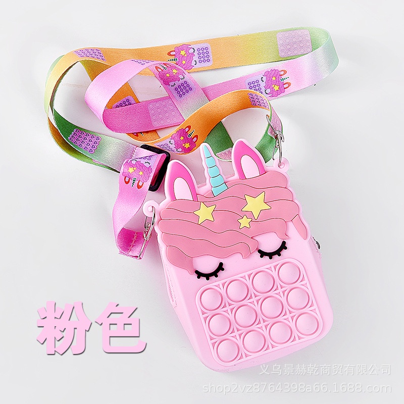 1.1 giảm giá lớnTúi kỳ lân Pop It Fidget Rainbow Color Bubble Bag Toy Crossbody Bag Túi kỳ lân Giải tỏa căng thẳngyjteam66.vn