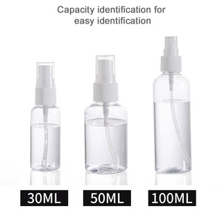 Chai xịt phun sương 30ml / 50ml / 100ml bằng nhựa chiết mỹ phẩm du lịch