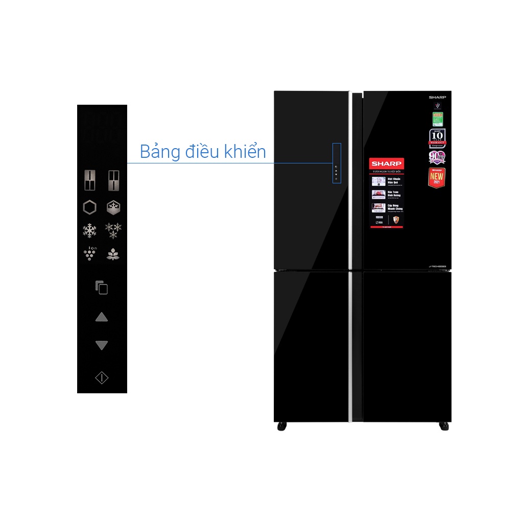 SJ-FXP600VG-BK - Tủ lạnh Sharp Inverter 525 lít SJ-FXP600VG-BK Mới 2021 - giao hàng miễn phí HCM