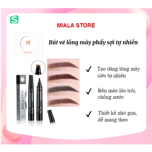 Bút chì vẽ lông mày phẩy sợi thêu tự nhiên Miala Store