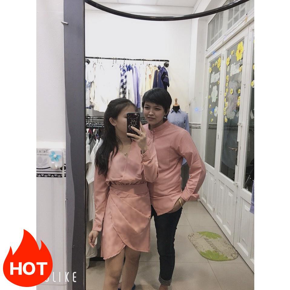 [LoviCouple] Áo sơ mi váy đôi thời trang Hàn Quốc E185